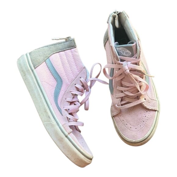 Vans Sneakers Kids 3 Pink Mist/Monument UY Sk8-Hi Zip (Flower Zip) VN0A3276OE4 - Picture 1 of 10